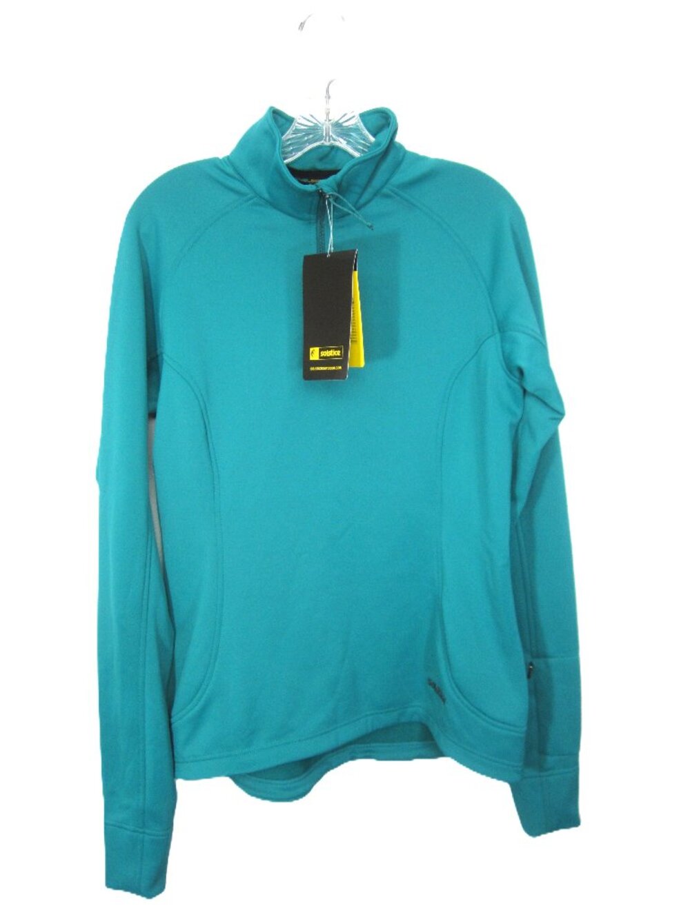 Solstice NEW Womens Size L Teal Tech Performance Caldera Pullover Stretch Fleece